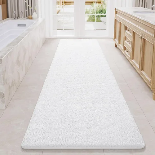 Miniatura 94 de LOCHAS Alfombra de Baño de Lujo Lanuda Tapete de Baño 24 x 17 Pulgadas, Alfombras de Baño Lavables Antideslizantes para Baño y Ducha, Alfombras