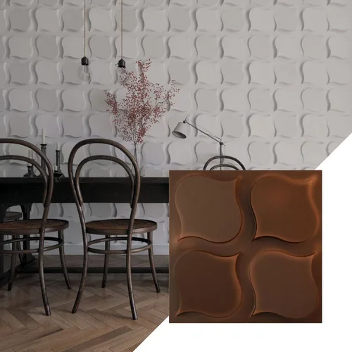 Miniatura 19 de Ekena Millwork WP20X20CVWH 19 5/8 pulgadas de ancho x 19 5/8 pulgadas de alto Clover EnduraWall Decorativo 3D Panel de Pared Cubre 2.67 pies