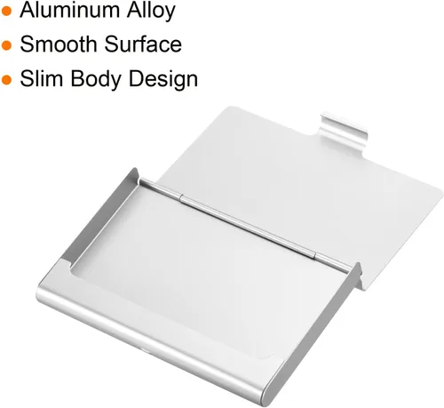 Miniatura 4 de PATIKIL Titular de la tarjeta de visita, caja de la tarjeta de metal de aluminio titular de la tarjeta de bolsillo para tarjeta de crédito