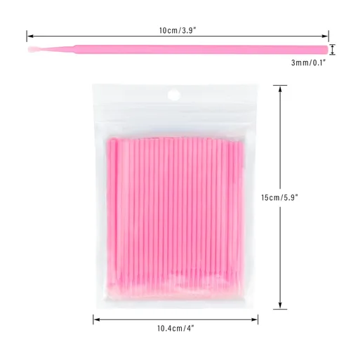 Miniatura 2 de G2PLUS 500 PIEZAS Hisopos de Algodón, Cepillos Aplicadores Micro Desechables para Maquillaje y Cuidado Personal, Hisopos Micro para Extensiones