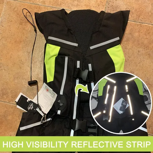 Miniatura 3 de Chaleco de airbag para motocicleta para hombres y mujeres, chaqueta de equitación con airbag de motocross con tira reflectante, airbag para moto
