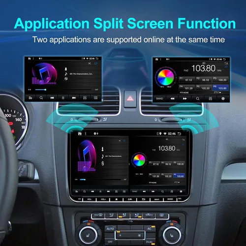 Miniatura 8 de Estéreo de coche para Volkswagen Jetta Passat Golf Beetle Tiguan Seat Skoda 9 pulgadas QLED pantalla táctil radio de coche con Carplay Android Auto