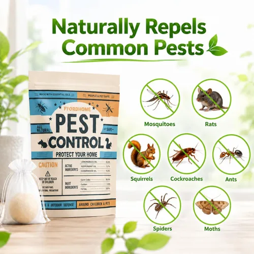 Miniatura 7 de Bolsas de control de plagas, repelente de roedores, repelentes de ratones, repelente de ratones con aceite de menta, disuasorio de ratas, repela