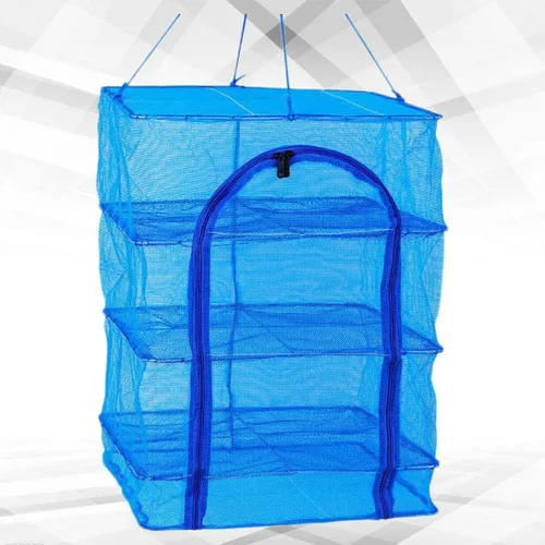 Miniatura 9 de Gatuida Red de secado colgante, 4 capas plegable de malla de pescado para camarones, pescado, frutas y verduras (26.0 x 19.7 in)
