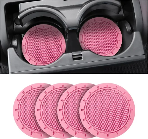 Miniatura 13 de Portavasos para automóvil, paquete de 4 posavasos universales antideslizantes de 2.75 pulgadas de diámetro, duradero, adecuado para la mayoría