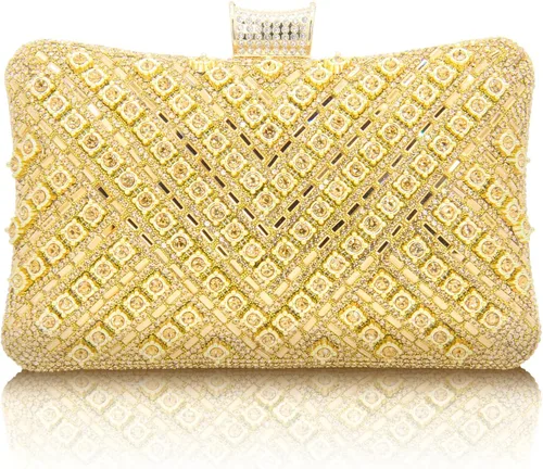 Bolsos de mano con diamantes de imitación para mujer, bolso de noche brillante, bolso de novia de cristal para fiesta, graduación, boda
