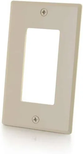 Miniatura 24 de C2G 03721 Placa de pared Keystone de dos puertos, color blanco