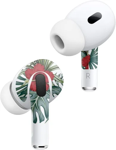 Miniatura 2 de MightySkins - Fundas compatibles con Apple AirPods Pro 2 - Hibisco tropical Funda protectora de vinilo duradera y única Fácil de aplicar, quitar