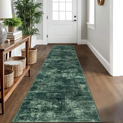 Miniatura 133 de IOHOUZE Alfombra pequeña abstracta de 2 x 3 pies, alfombra de entrada lavable para entrada interior, alfombras con respaldo de goma, alfombra gris