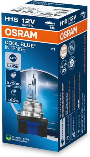 Miniatura 6 de Osram COOL BLUE INTENSE H1, +100% más brillo, hasta 5.000K, lámpara halógena para faros, aspecto LED, caja dúo (2 lámparas) 64150CBN-HCB