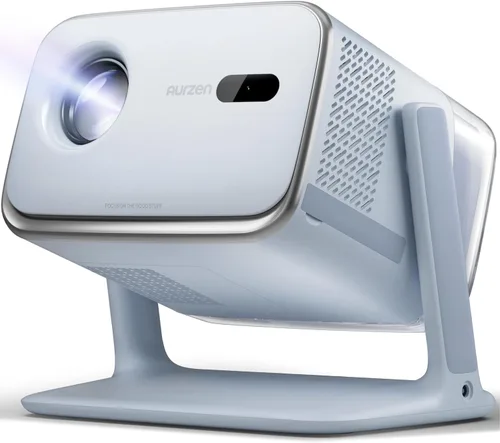 Miniatura 12 de Aurzen BOOM - Mini proyector inteligente Google TV con WiFi y Bluetooth, control de voz, modo familiar, audio Dolby de 20 W, enfoque en tiempo real