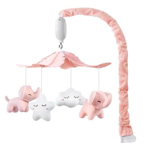 Miniatura 7 de FEISIKE Móvil de cuna para niñas y bebés con 3 modos de caja de música digital