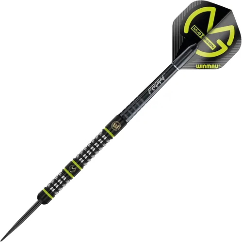 Miniatura 4 de WINMAU Micheal Van Gerwen Acclaim - Dardos de punta de acero de 0.88 oz – Juego de dardos profesionales 90% tungsteno – Agarre de precisión, vuelos