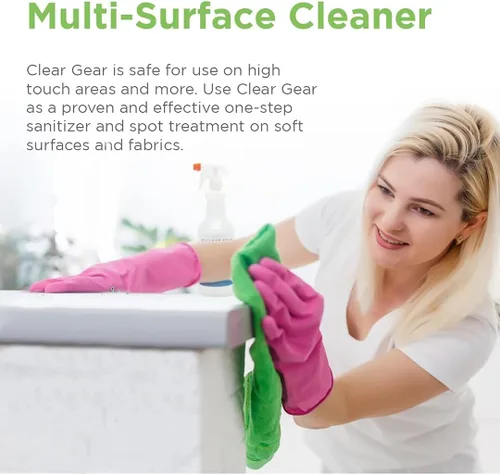 Miniatura 6 de Clear Gear Limpiador de esterillas desinfectantes para gimnasio y desodorante para equipos deportivos y centros de fitness, certificado por la EPA