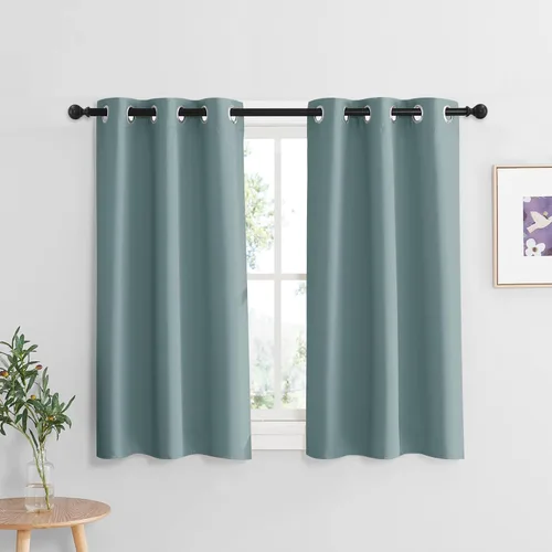 Miniatura 28 de RYB HOME Cortinas opacas de cocina de 36 pulgadas de largo, tratamiento de privacidad para ventanas pequeñas, aislamiento térmico, telón de fondo