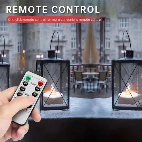 Miniatura 2 de Velas LED sin llama de luz de té: paquete de 12 con control remoto, duración de más de 400 horas, velas LED operadas por batería para decoración