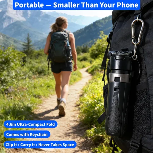 Miniatura 5 de Palo selfie magnético 4 en 1 para iPhone/Android, trípode extensible multifuncional de rotación de 360° con control remoto desmontable, soporte