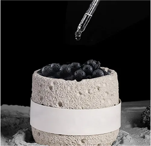 Miniatura 7 de TOAOB - 580 cuentas de lava natural volcánica negra de 0.157 in, 0.236 in, 0.315 in, 0.394 in, cuentas de piedras preciosas sueltas para decoración