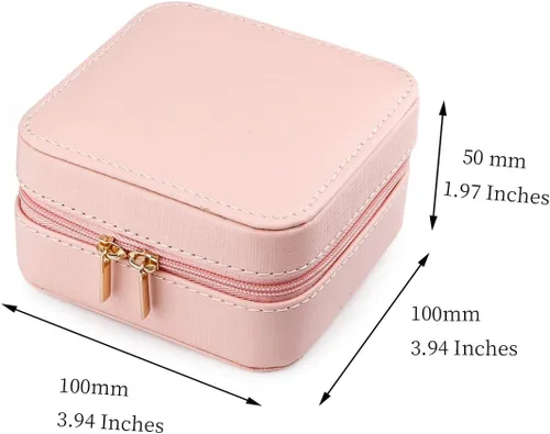 Miniatura 6 de Duomiila - Caja de joyería pequeña, mini organizador de viaje portátil, para anillos, aretes, collares. Un regalo para niñas y mujeres