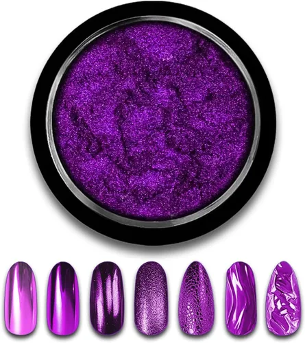 Miniatura 13 de Polvo de uñas cromado verde navideño, efecto espejo, polvo metálico, holográfico, brillantina, decoración de manicura, pigmento reflectante