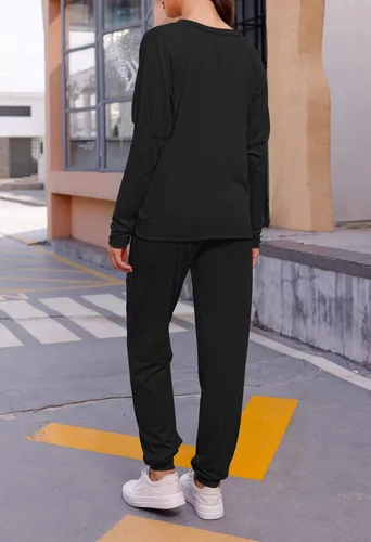 Miniatura 4 de Fixmatti - Conjunto deportivo de 2piezas para mujer de estilo informal, pantalón largo