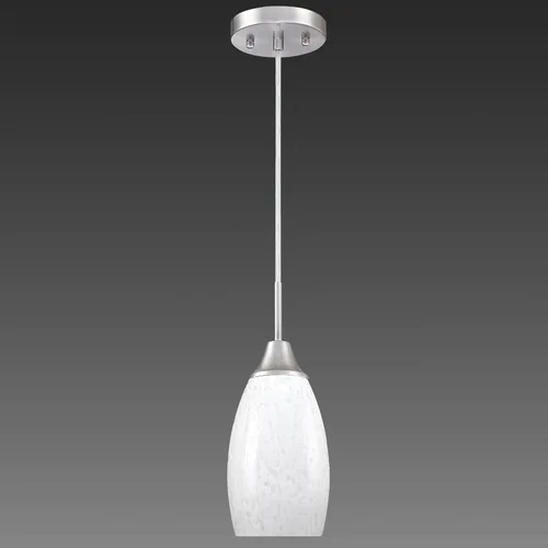 Miniatura 24 de Viinew Mini Lámpara Colgante de Vidrio, 1-Luz de Vidrio Artístico Ovalado Blanco Soplado a Mano Lámpara Colgante Suspendida para Isla de Cocina