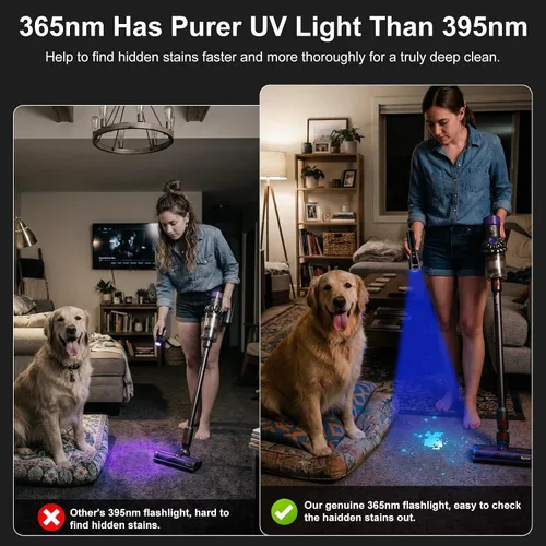 Miniatura 3 de Goreit Luz negra de 365 nm con lente de filtro, linterna de luz UV fuerte de 30 W, recargable con pantalla LCD, luz negra ultravioleta