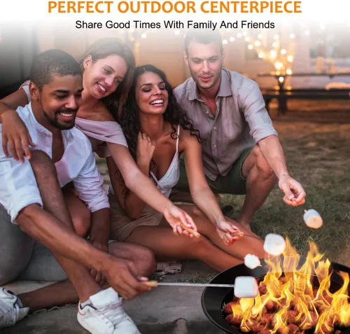 Miniatura 5 de Camplux - Chimenea portátil de propano para exteriores, para caravana, campamento, fiesta en el patio trasero, FP19MB de 19 pulgadas de diámetro