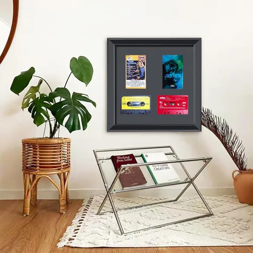 Miniatura 4 de Gabinete de exhibición de caja de sombra de almacenamiento de cinta de cassette, marco de exhibición de almacenamiento de cassette, marco