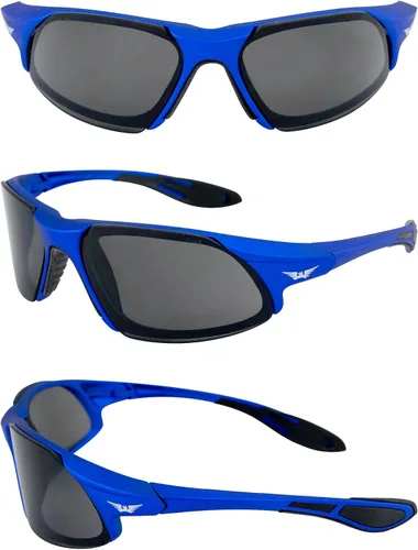 Miniatura 7 de Global Vision Gafas de seguridad Marco azul/ lentes ahumados