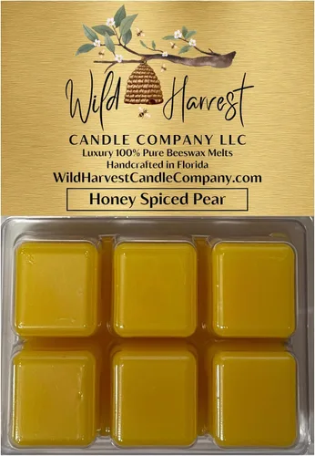 Miniatura 41 de Primera Respiración del Otoño Perfumado, 1 Paquete de Cera de Abejas Pura Derretida para Calentadores, Wild Harvest Candle Company, Tartas Cúbicas