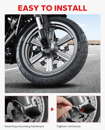 Miniatura 6 de Amazicha - Tapas de eje delantero para Harley Softail Sportster, Estilo 02 Negro