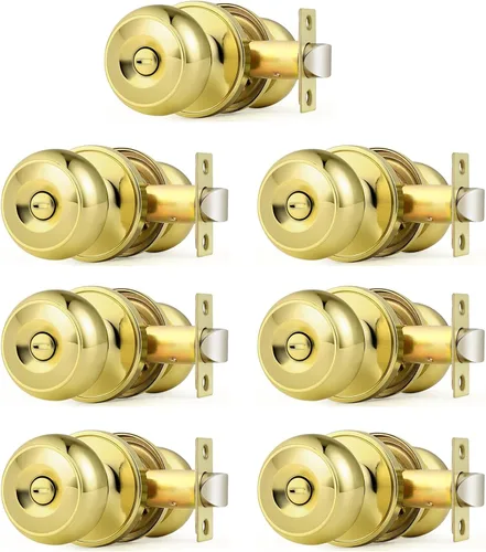 Miniatura 36 de Probrico - Perillas de puerta de negro mate, manijas de puerta con cerradura y perilla, manijas de puerta interior sin llave para baño y dormitorio