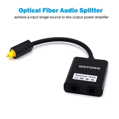 Miniatura 4 de MOTONG Toslink - Adaptador divisor de audio óptico digital, 1 en 2 salidas