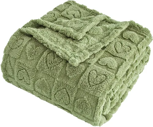 Miniatura 18 de FY FIBER HOUSE - Mantas con diseño de corazón a cuadros, mantas suaves y cálidas para regalos para amantes, madres, padres, lavables y ligeras