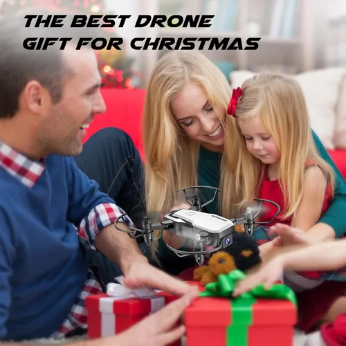 Miniatura 9 de SIMREX Mini dron con cámara 720P para niños y principiantes, cuadricóptero RC plegable, posicionamiento de flujo óptico, retención de altitud, giro