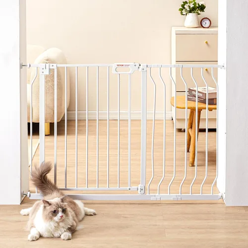 VEVOR - Puerta de bebé extra ancha de 29.5-46" para escaleras, puerta de cierre automático para perros para la casa, puertas para mascotas de fácil