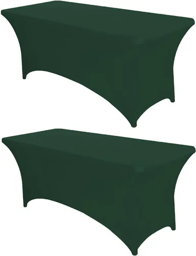 Miniatura 33 de PTC21B - Juego de 6 manteles elásticos de 6 pies, color negro, rectangular, ajustable, lavable, de elastano, para fiestas, bodas, cócteles
