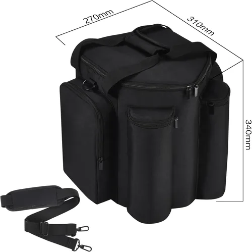 Miniatura 7 de Estuche de transporte Bolso portátil Estuche de viaje Compatible con Bose S1 Pro+ / S1 Pro Altavoz Bluetooth portátil y micrófono (Negro)