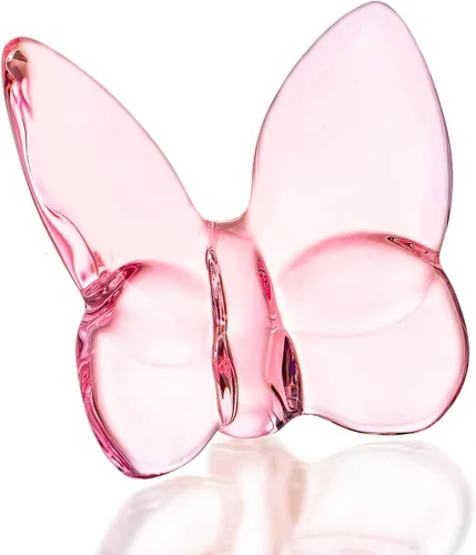 Miniatura 13 de kanpura Figura de mariposa de cristal azul, figura de mariposa voladora, adorno de mariposa de cristal, animal de cristal coleccionable