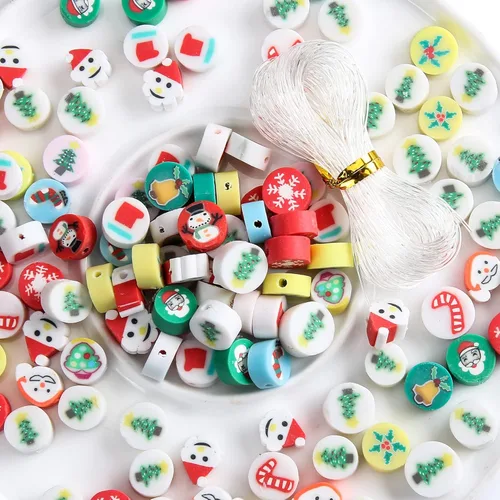 Miniatura 43 de 100 piezas de cuentas espaciadoras de arcilla polimérica de animales para joyería de mujer, pulseras, collares, aretes, accesorios de bricolaje