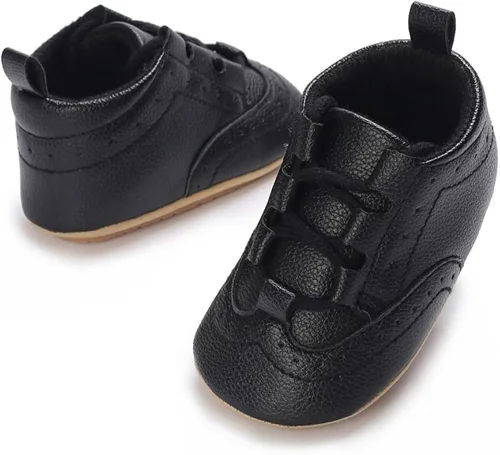 Miniatura 5 de LAFEGEN Mocasines clásicos de piel sintética para bebés, niños y niñas, suela suave, zapatos de vestir Oxford, zapatos de vestir planos