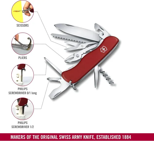Miniatura 4 de Victorinox Hércules, cuchillo suizo rojo del ejército