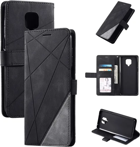 Funda de cuero tipo cartera para Xiaomi Redmi Note 9 pro/Note 9s/Note 9pro Max, funda de poliuretano con tapa y ranuras de crédito, funda plegable