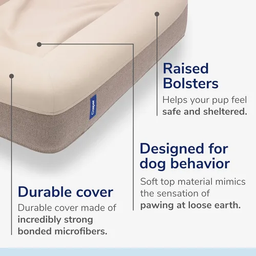 Miniatura 2 de Casper - Cama para perro de espuma viscoelástica de felpa, tamaño pequeño, color arena