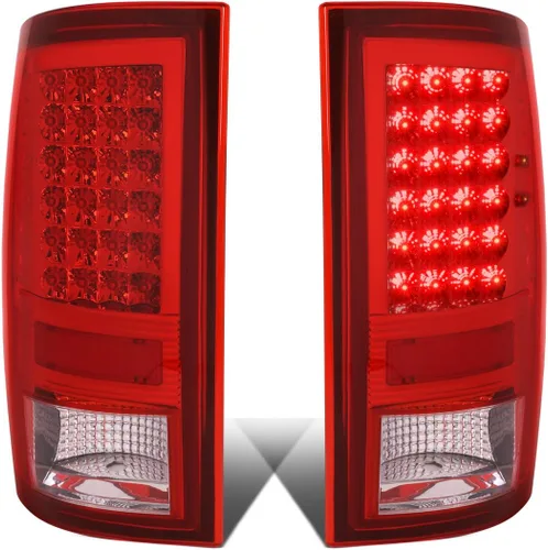 DNA MOTORING TL-DRAM09-LED-CH-RD - Conjunto de luces traseras LED para lado del conductor y del pasajero [compatible con Dodge Ram 1500 2500 3500