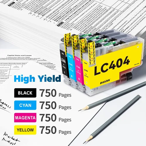 Miniatura 2 de LC404 Cartuchos de tinta de reemplazo para cartuchos de tinta Brother LC404 LC-404 LC404XL Compatibles con impresoras Brother MFC-J1205W MFC-J1215W