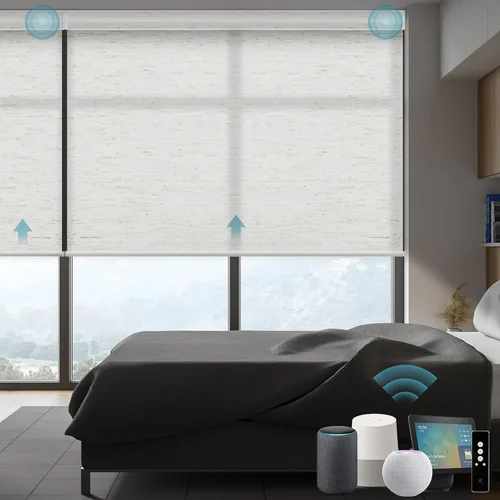 Miniatura 27 de SmartWings Persianas Enrollables Inteligentes Motorizadas con Filtro de Luz, Persianas Eléctricas con Control Remoto para Ventanas Compatibles