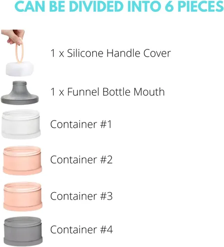 Miniatura 5 de Juego de recipientes para control de porciones, apilables y desmontables, a prueba de fugas, ideal para controlar el peso o almacenar alimentos