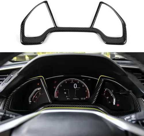 Miniatura 15 de Calcomanías de panel de consola central de aire acondicionado para Honda Civic 2016-2021, accesorios de 10ª generación, calcomanías de fibra